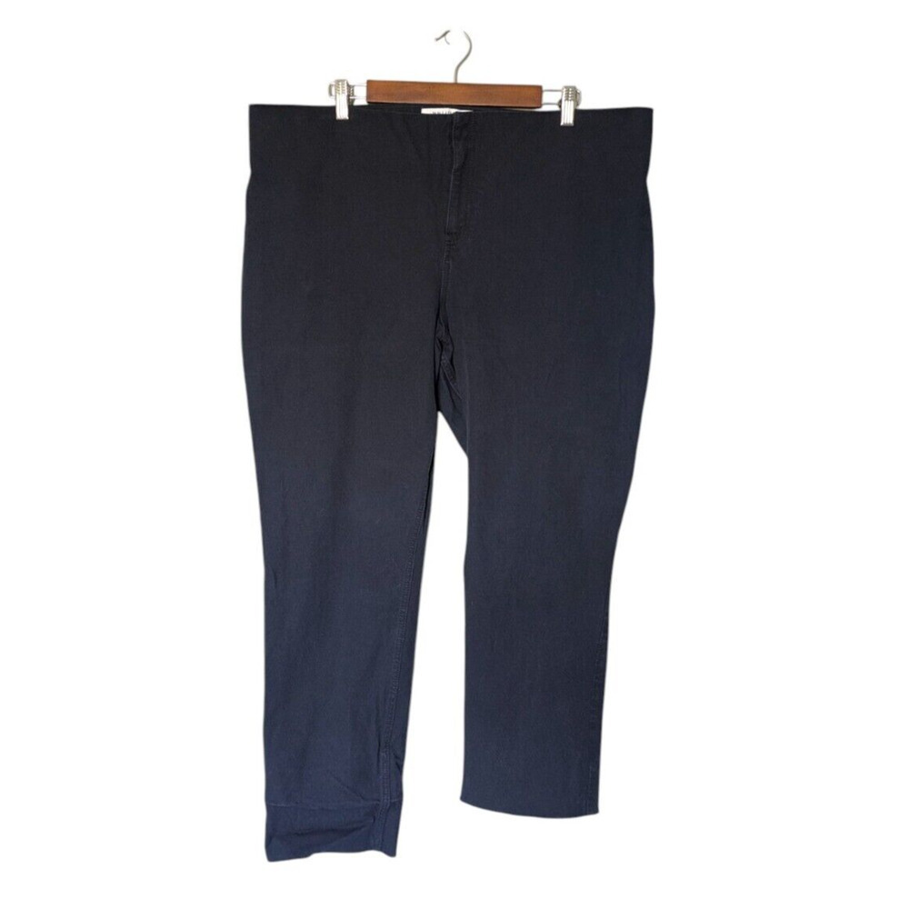 M.M. Lafleur Navy Blue The Foster Ankle Pant Size 18 PowerStretch Work Career